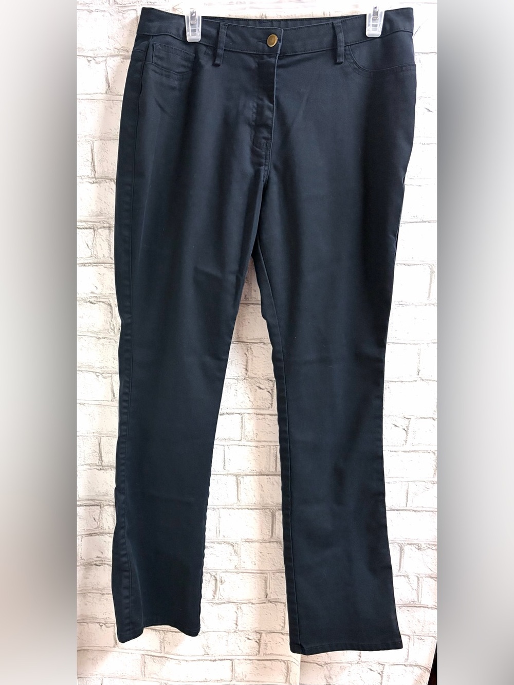 Women's Black Straight Leg Sleek Pants